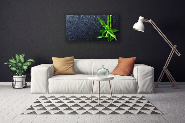 Tablou pe panza canvas Bamboo Tulpini Floral Verde
