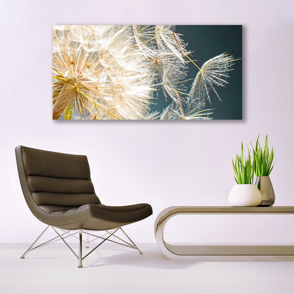 Tablou pe panza canvas Păpădie Floral Alb