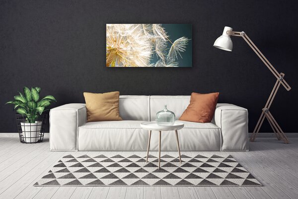 Tablou pe panza canvas Păpădie Floral Alb