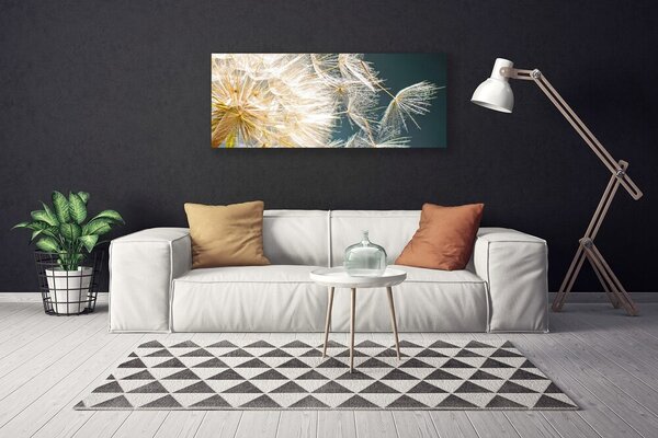 Tablou pe panza canvas Păpădie Floral Alb