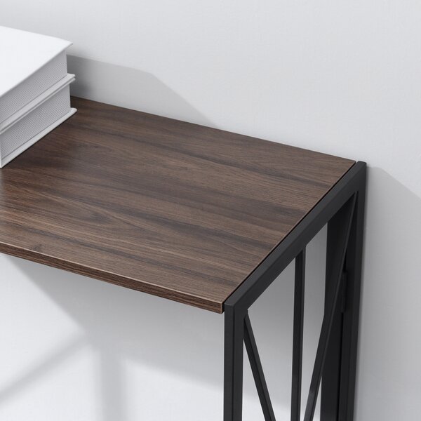 Consolă Modernă HOMCOM cu Cadru Metalic, Design Elegant, Maro, Ideală pentru Sufragerie, Intrare | Aosom Romania