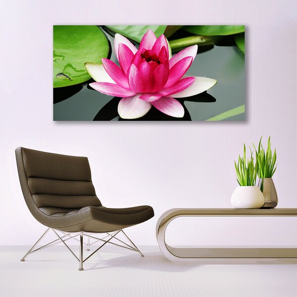 Tablou pe panza canvas Florale flori Roșu Alb