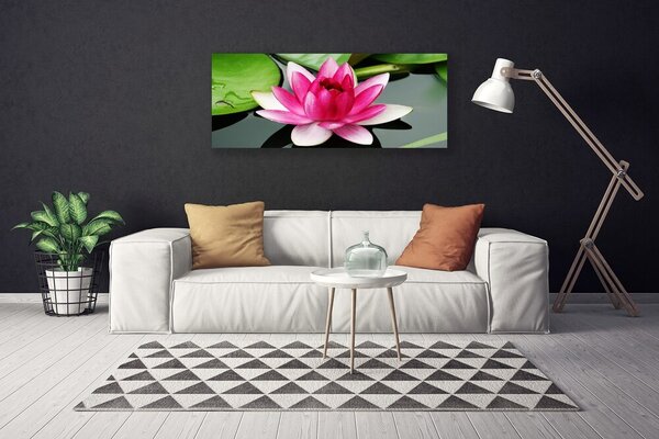 Tablou pe panza canvas Florale flori Roșu Alb