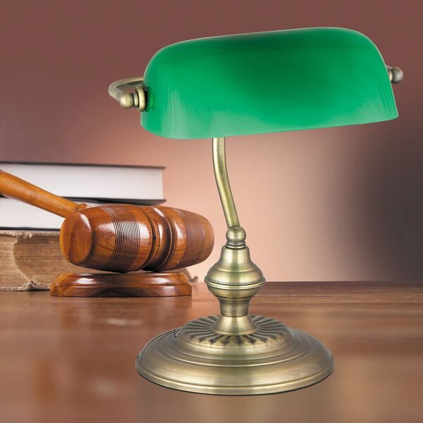 Rabalux Bank veioză 1x60 W verde-maro 4038