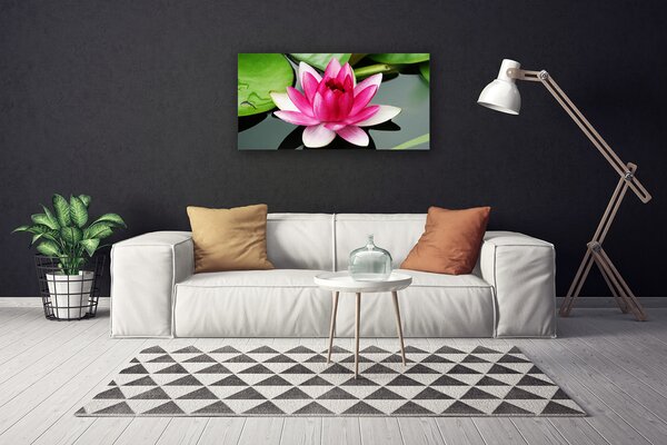 Tablou pe panza canvas Florale flori Roșu Alb
