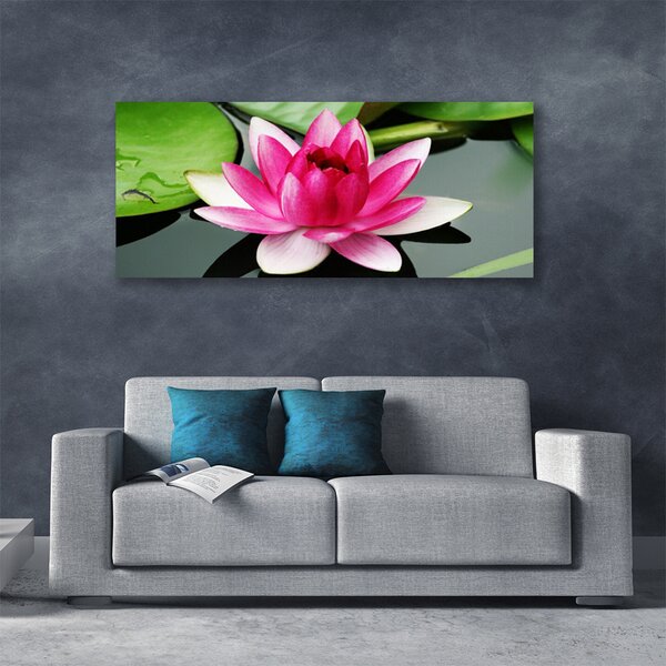 Tablou pe panza canvas Florale flori Roșu Alb