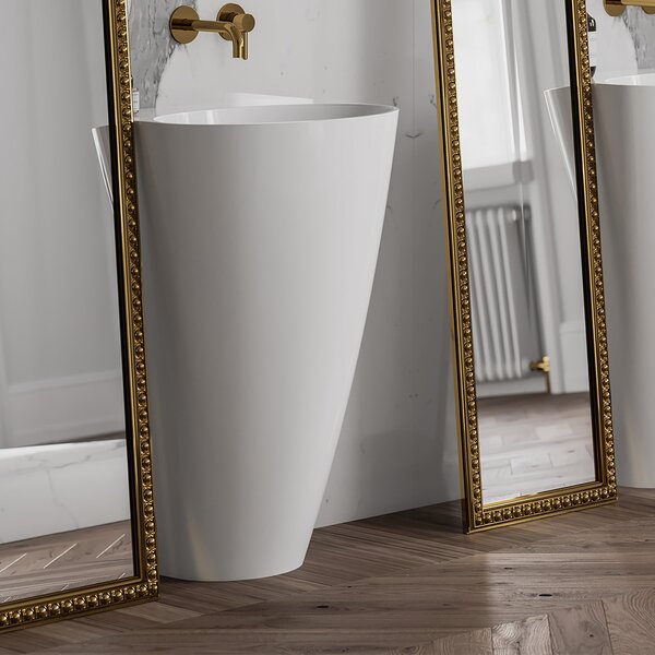 Omnires Siena M+ lavoar 55x43 cm ovale stativ alb luciu SIENAUWBOBP