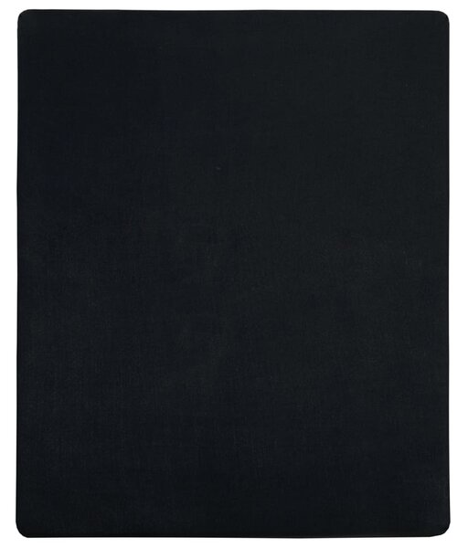 Cearșaf de pat cu elastic, 2 buc., negru, 140x200 cm, bumbac