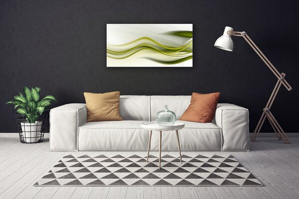 Tablou pe panza canvas Abstract Art Verde Gri Alb