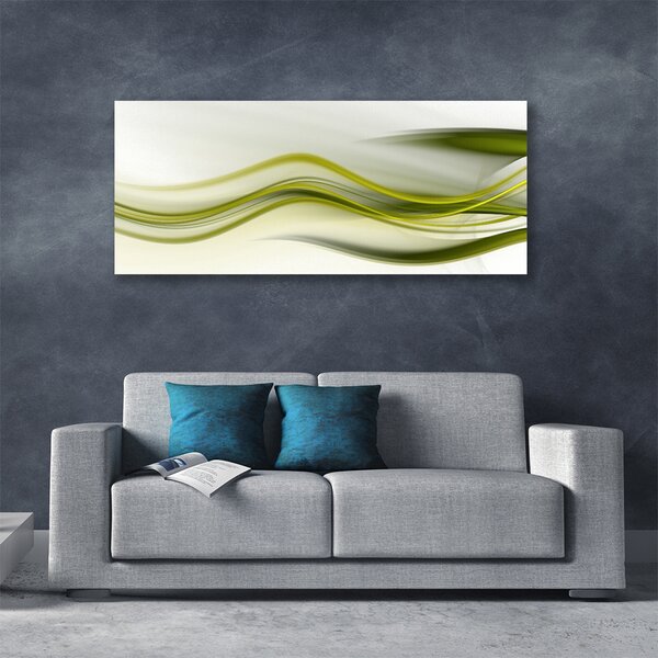 Tablou pe panza canvas Abstract Art Verde Gri Alb