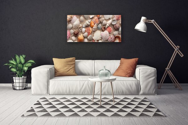 Tablou pe panza canvas Cochilii Art Alb Gri Maro Bej