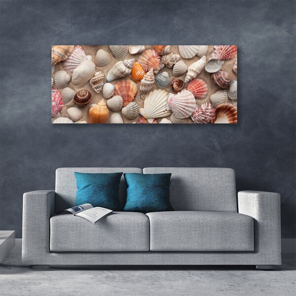 Tablou pe panza canvas Cochilii Art Alb Gri Maro Bej