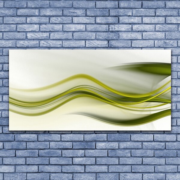 Tablou pe sticla Abstract Art Verde Gri Alb
