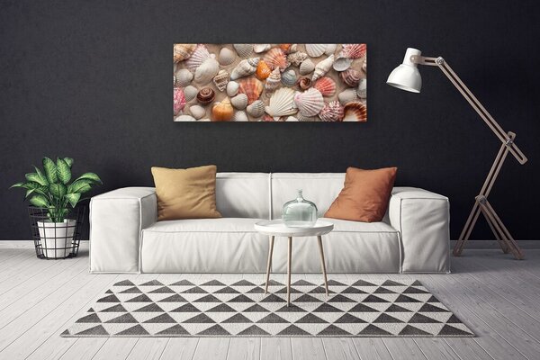 Tablou pe panza canvas Cochilii Art Alb Gri Maro Bej