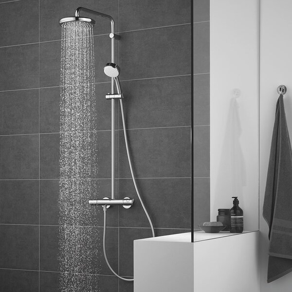 Grohe New Tempesta set de duș perete cu termostat StarLight Chrome 27922001