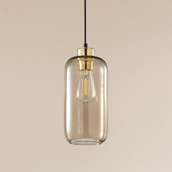 TK Lighting Marco lampă suspendată 1x15 W negru-maro 3314