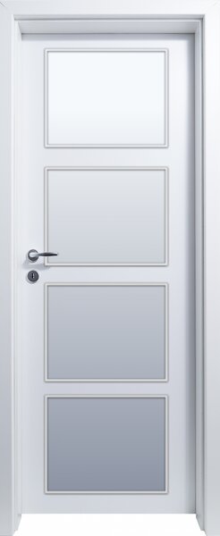 Usa HDF cu toc reglabil din MDF PAL - Colectia QUADRAT 4.1 - Culoare Alb