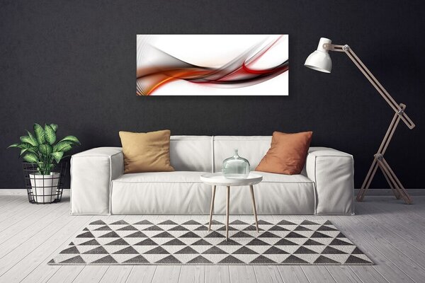 Tablou pe panza canvas Abstract Art Galben Maro Gri Alb