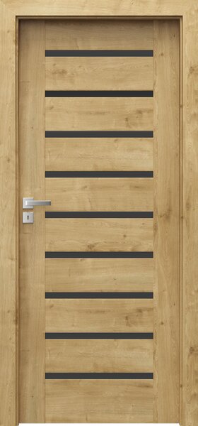 Usa de interior PORTA CONCEPT cu balamale ascunse - Model A9 cu sticla neagra