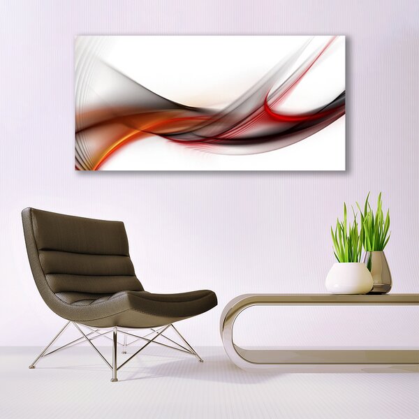Tablou pe sticla Abstract Art Galben Maro Gri Alb