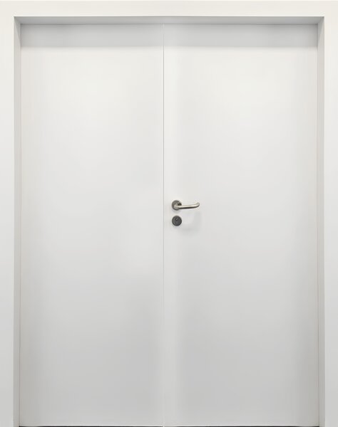 Usa de interior dubla HPL 0.7 Alb cu toc metalic toc reglabil decor - Suprafata Antimicrobiana