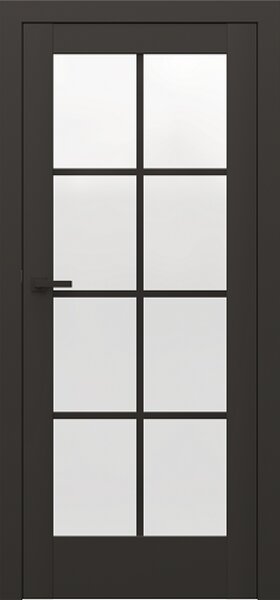 Usa cu toc reglabil PORTA VERTE HOME BLACK - Model B5 cu sticla transparent vospita