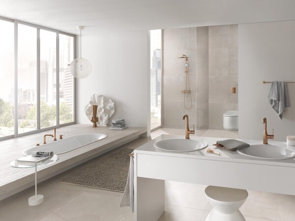 Grohe Euphoria set de duș perete cu termostat cu duș de ploaie Brushed Warm Sunset 26075DL0