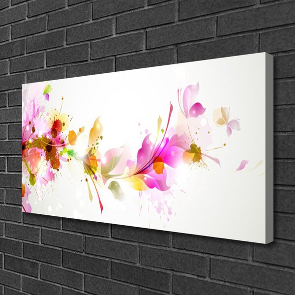 Tablou pe panza canvas Abstract Art Roz Verde