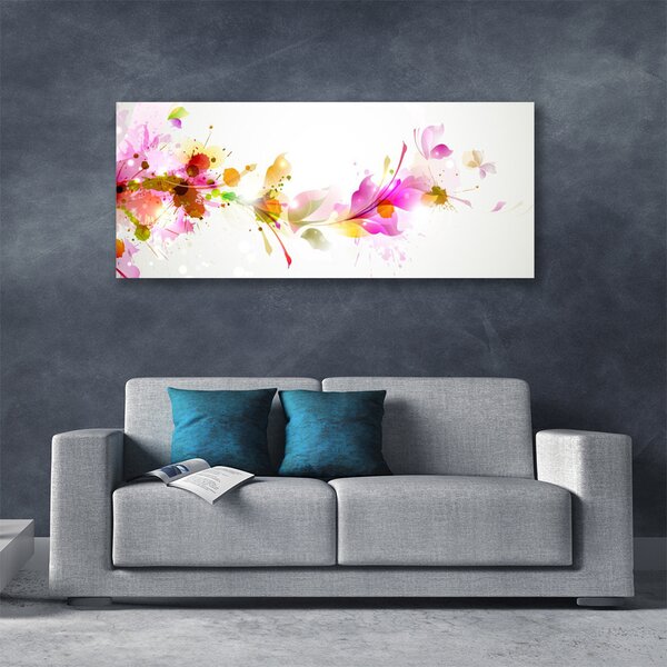 Tablou pe panza canvas Abstract Art Roz Verde