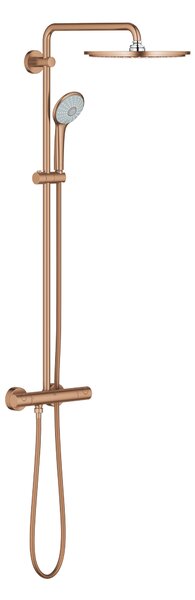 Grohe Euphoria set de duș perete cu termostat cu duș de ploaie Brushed Warm Sunset 26075DL0