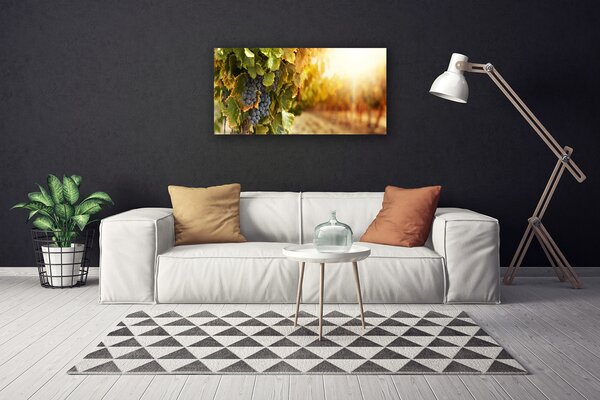Tablou pe panza canvas Struguri Natura Verde Violet
