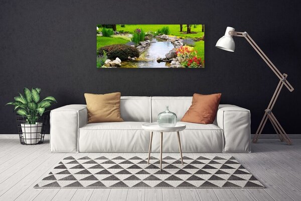 Tablou pe panza canvas Garden Lake Nature Multi