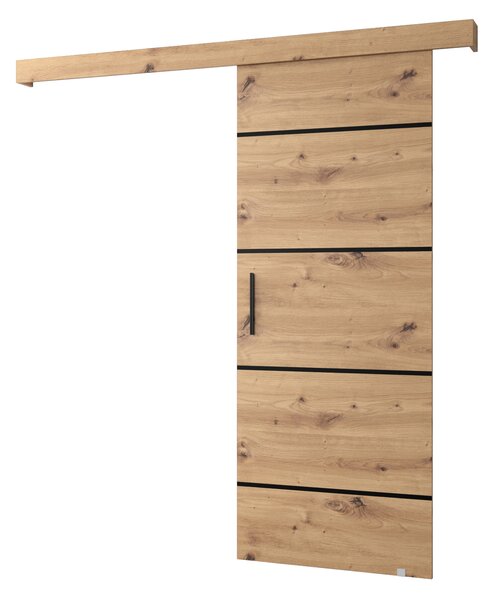 Uși culisante 90 cm Sharlene IV (stejar artisan + stejar artisan + negru). 1043732