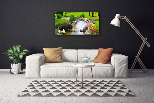 Tablou pe panza canvas Garden Lake Nature Multi