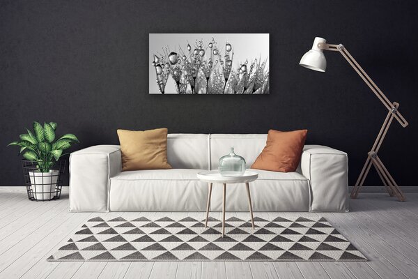 Tablou pe panza canvas Abstract Floral Gray