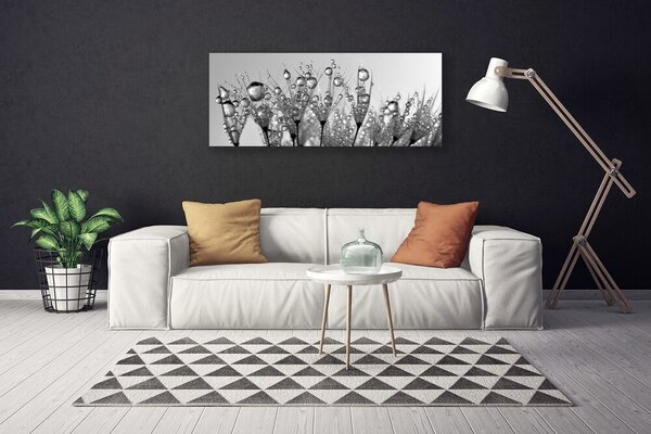 Tablou pe panza canvas Abstract Floral Gray