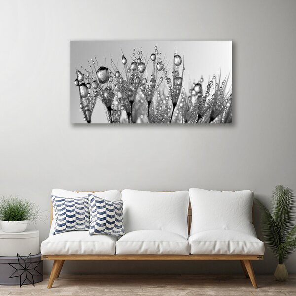 Tablou pe panza canvas Abstract Floral Gray