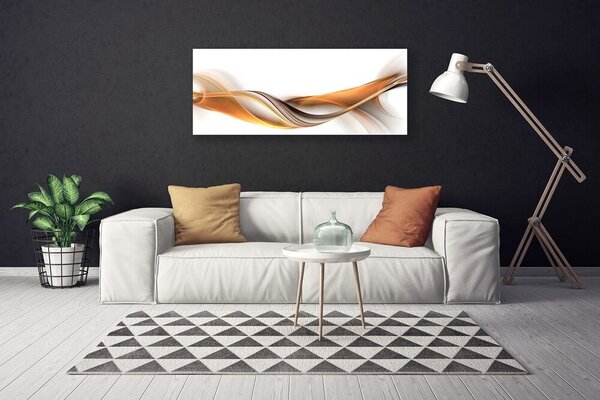 Tablou pe panza canvas Abstract Art Galben Gri Alb