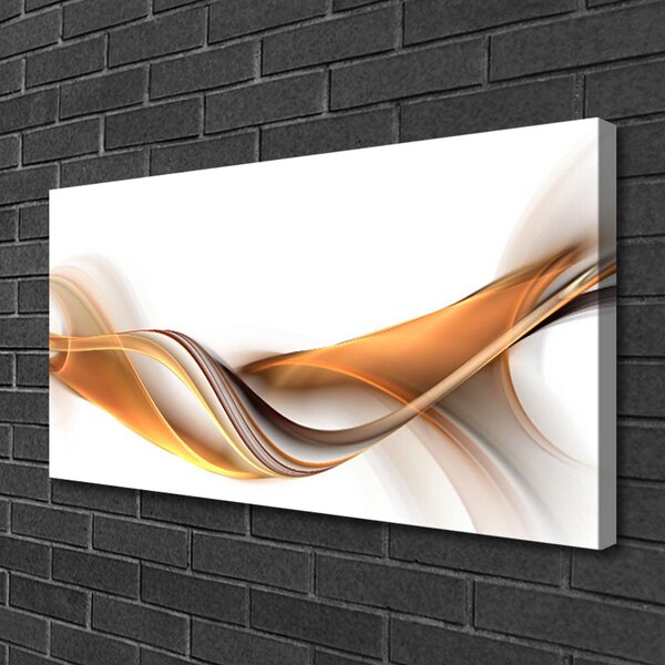Tablou pe panza canvas Abstract Art Galben Gri Alb