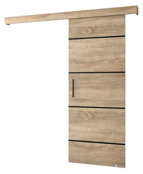 Uși culisante 90 cm Sharlene IV (stejar sonoma + stejar sonoma + negru). 1043772