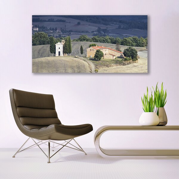 Tablou pe panza canvas Meadow Copaci Peisaj verde