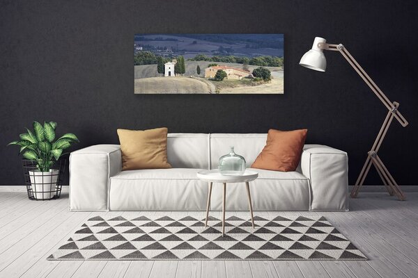 Tablou pe panza canvas Meadow Copaci Peisaj verde