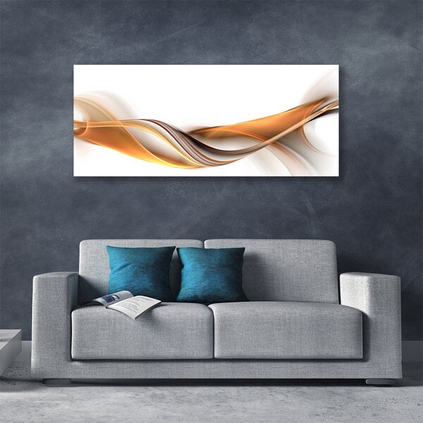 Tablou pe panza canvas Abstract Art Galben Gri Alb