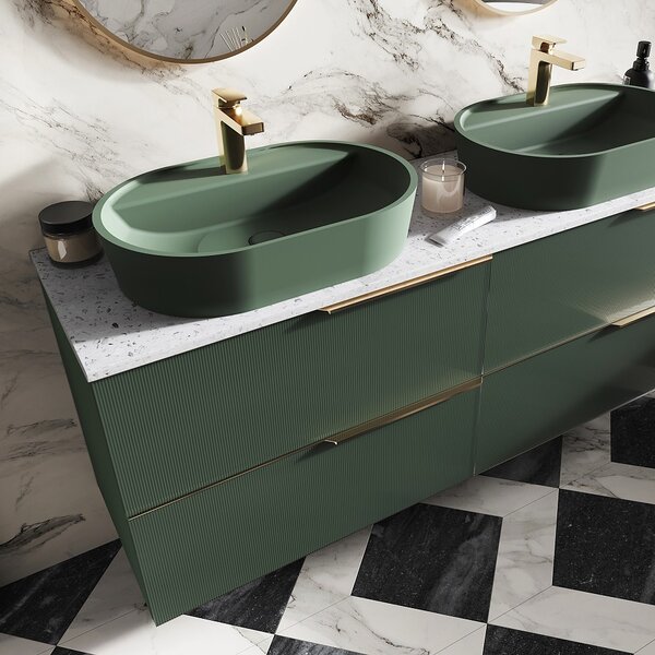 Elita Soho dulap 100x45.3x63.5 cm sub chiuveta pe perete verde RE011004047010