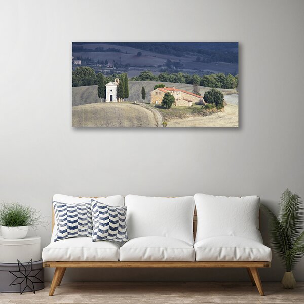 Tablou pe panza canvas Meadow Copaci Peisaj verde