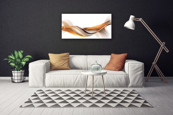 Tablou pe panza canvas Abstract Art Galben Gri Alb