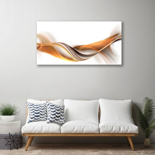 Tablou pe panza canvas Abstract Art Galben Gri Alb