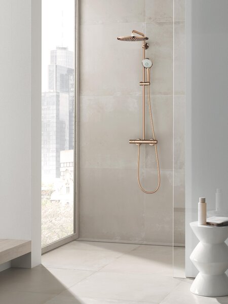 Grohe Euphoria set de duș perete cu termostat cu duș de ploaie Warm Sunset 26075DA0