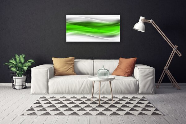 Tablou pe panza canvas Abstract Art Verde Gri Alb
