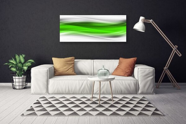 Tablou pe panza canvas Abstract Art Verde Gri Alb